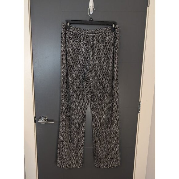 Christian Siriano Runway Style Black and White Geometric Print Pull-On Pants XL - Picture 3 of 10
